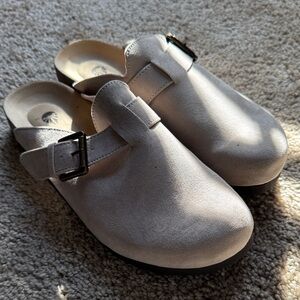 Women's Beige Slip-On Clogs